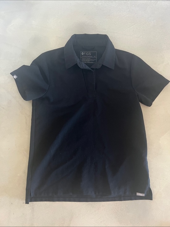 Figs Other - FIGS Women’s Black Short-Sleeve Polo Scrub Top